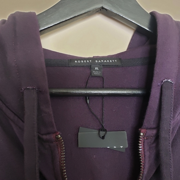 Robert barakett purple zip up hoodie sweatshirt XL (fits like L) - Picture 2 of 4